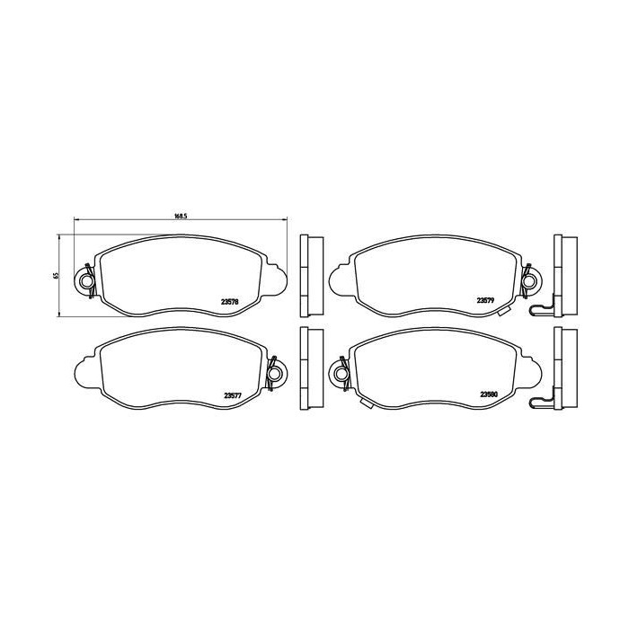 BREMBO Bremsbelagsatz, Scheibenbremse P24052
