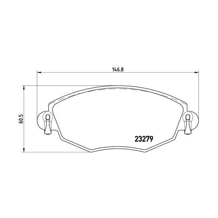 BREMBO Bremsbelagsatz, Scheibenbremse P24060