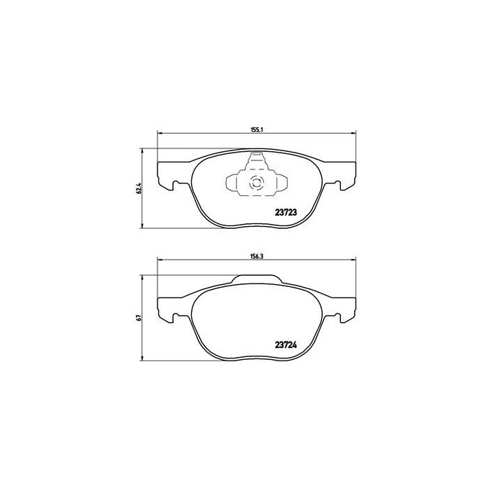 BREMBO Bremsbelagsatz, Scheibenbremse P24061 Ford Fiesta II