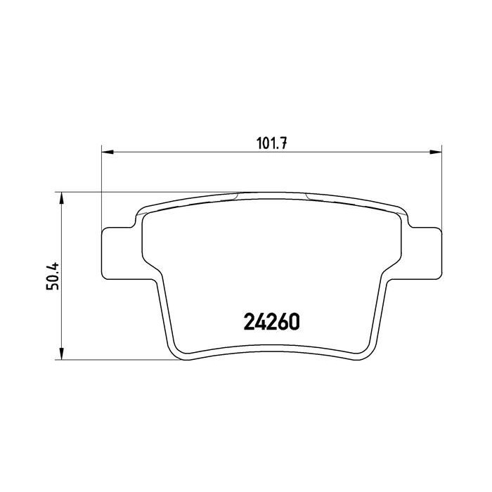BREMBO Bremsbelagsatz, Scheibenbremse P24063