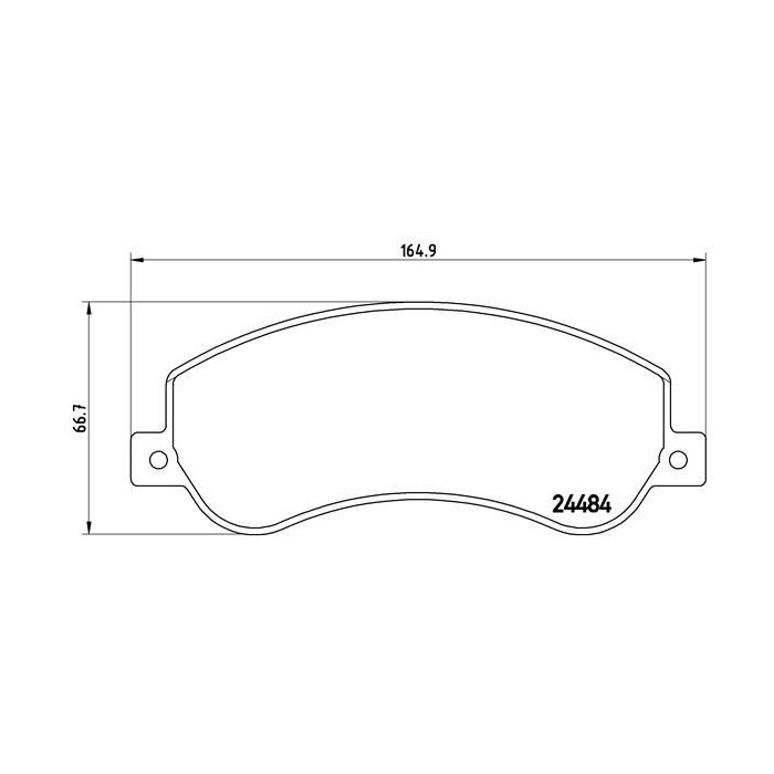 BREMBO Bremsbelagsatz, Scheibenbremse P24064