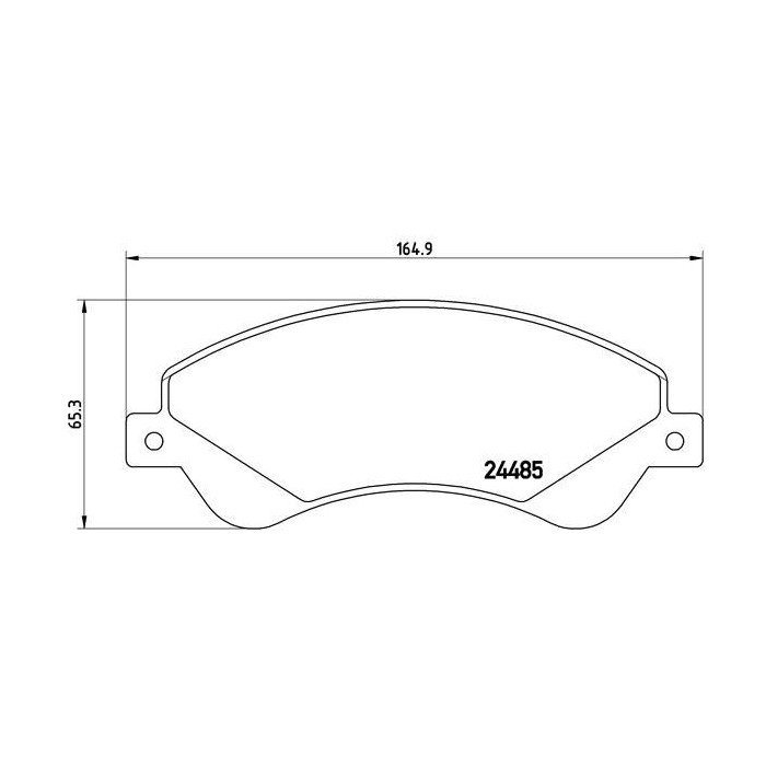 BREMBO Bremsbelagsatz, Scheibenbremse P24065