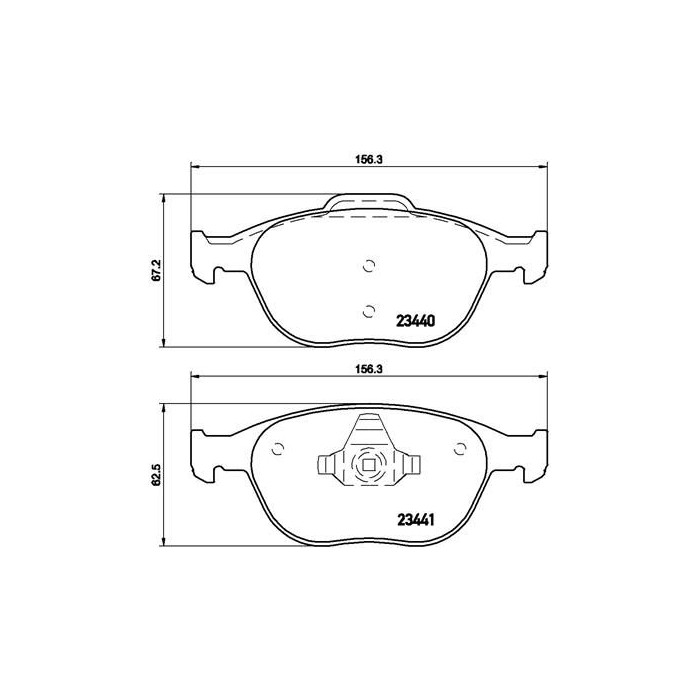 BREMBO BREMSBELÄGE, RICHTUNGSGEBUNDEN Bremsbelagsatz, Scheibenbremse P24071