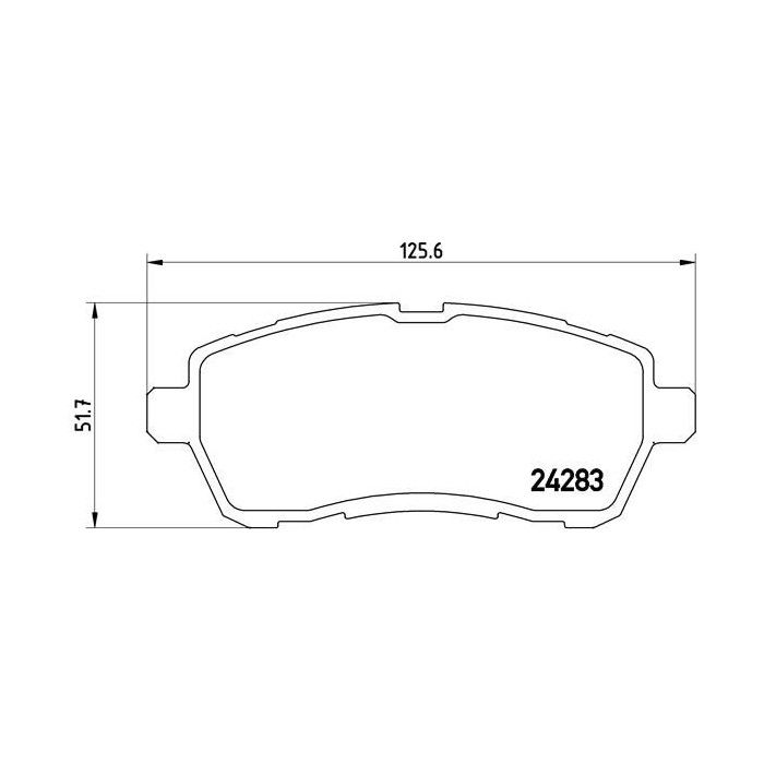 BREMBO Bremsbelagsatz, Scheibenbremse P24072