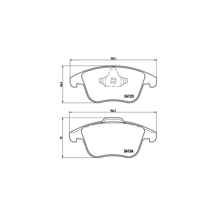 BREMBO Bremsbelagsatz, Scheibenbremse P24076