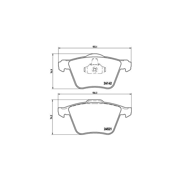 BREMBO Bremsbelagsatz, Scheibenbremse P24077