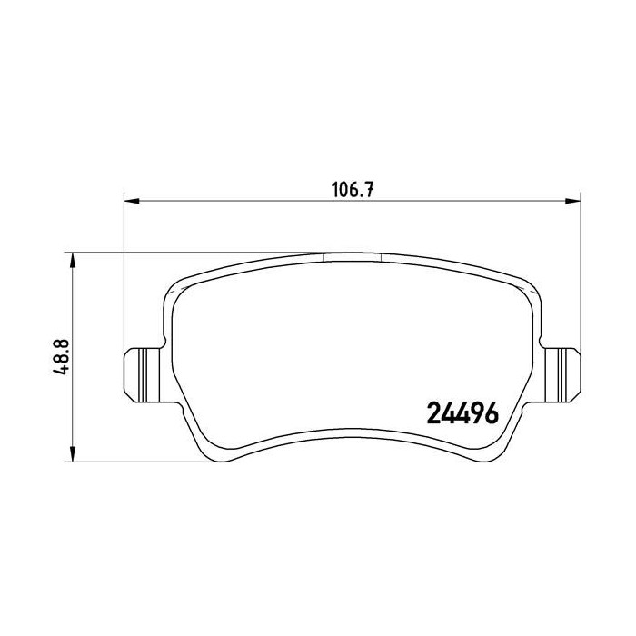 BREMBO Bremsbelagsatz, Scheibenbremse P24078
