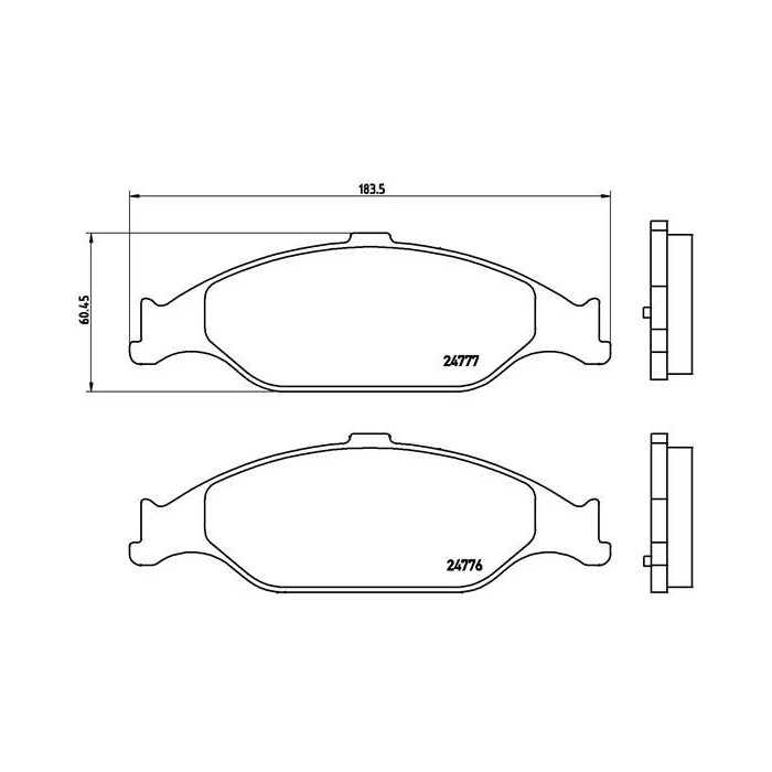 BREMBO Bremsbelagsatz, Scheibenbremse P24082