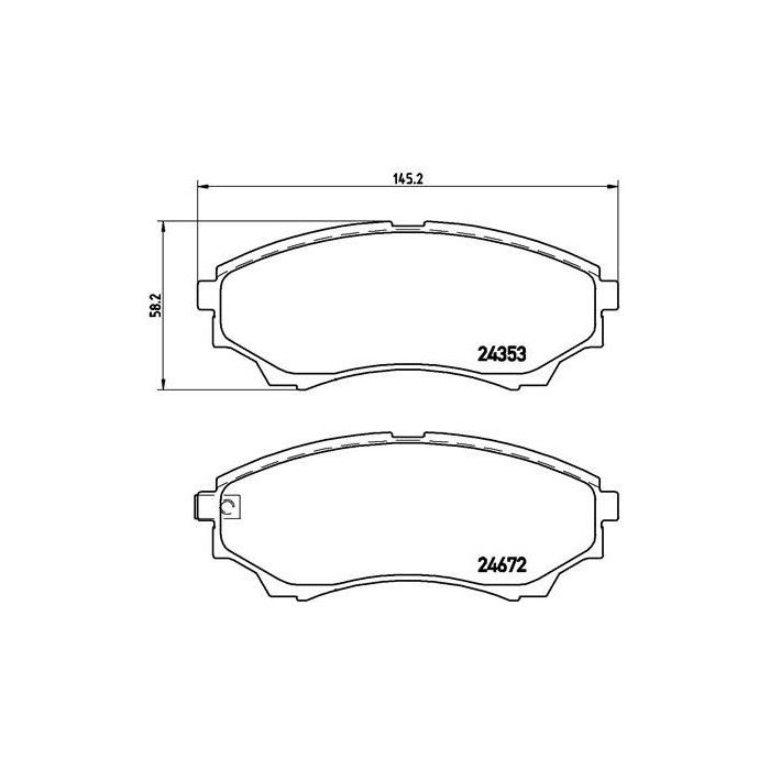 BREMBO Bremsbelagsatz, Scheibenbremse P24086