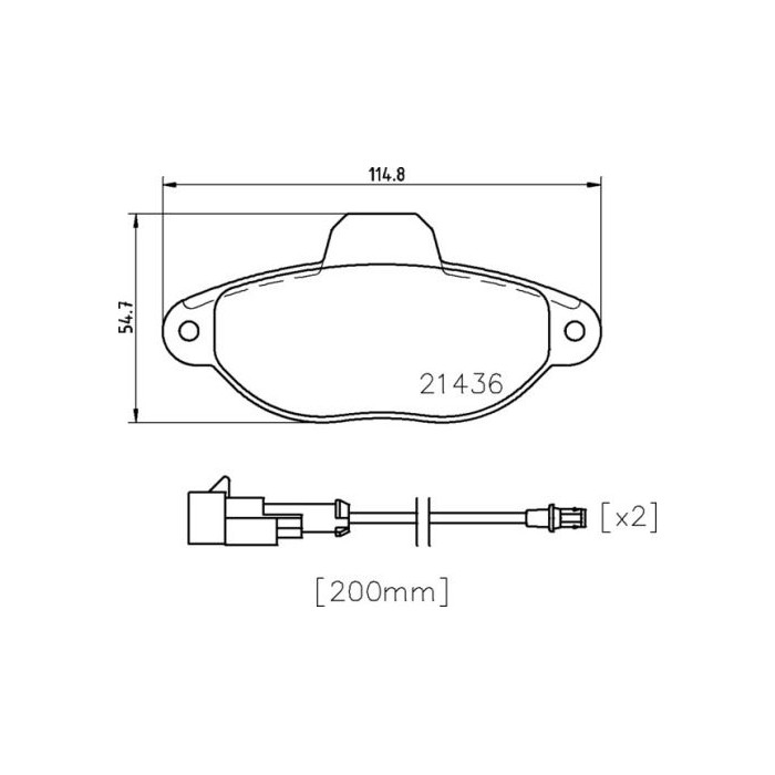 BREMBO Bremsbelagsatz, Scheibenbremse P24147