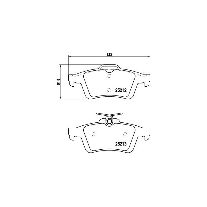 BREMBO Bremsbelagsatz, Scheibenbremse P24148