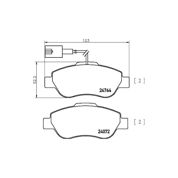 BREMBO Bremsbelagsatz, Scheibenbremse P24150