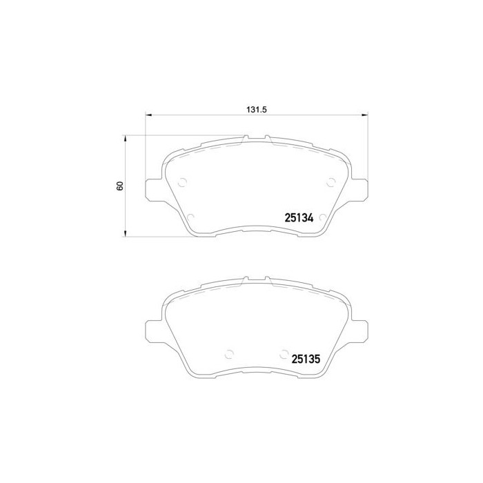 BREMBO Bremsbelagsatz, Scheibenbremse P24151