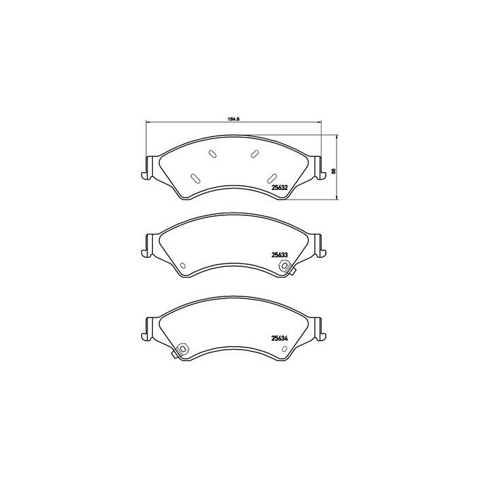 BREMBO Bremsbelagsatz, Scheibenbremse P24153