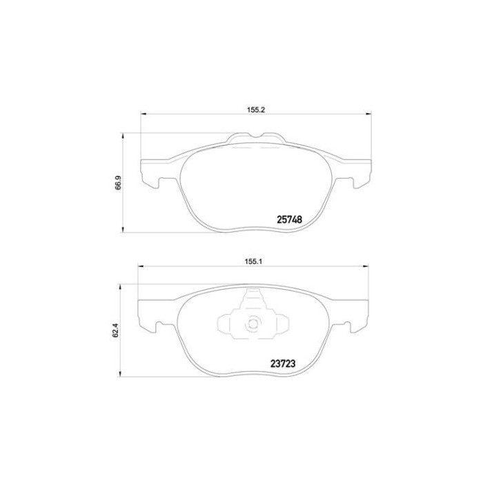 BREMBO Bremsbelagsatz, Scheibenbremse P24158