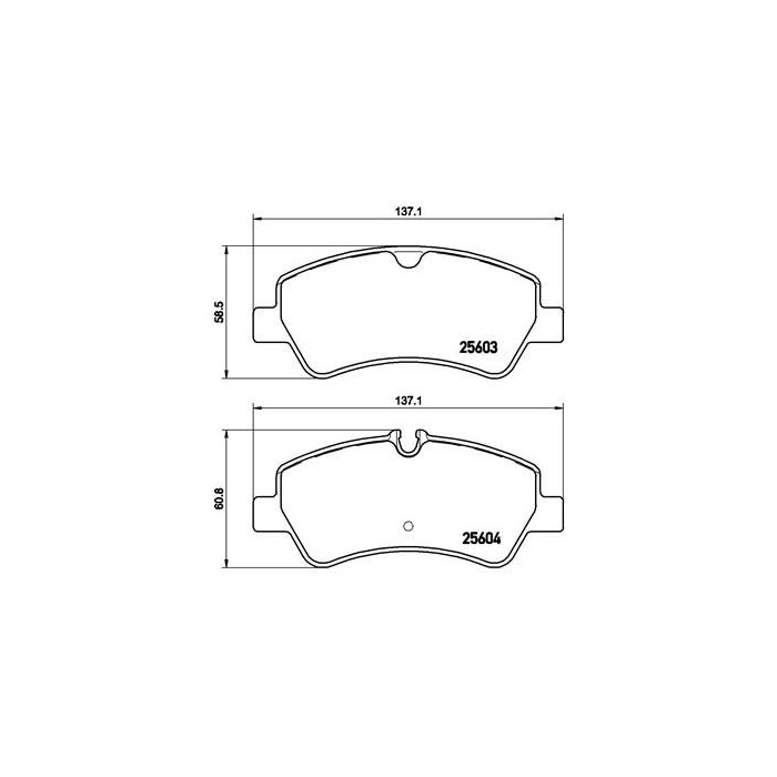 BREMBO Bremsbelagsatz, Scheibenbremse P24160