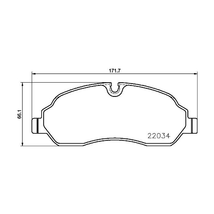 BREMBO Bremsbelagsatz, Scheibenbremse P24171