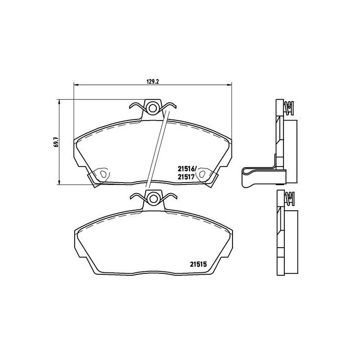 BREMBO Bremsbelagsatz, Scheibenbremse P28020
