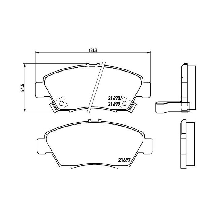 BREMBO Bremsbelagsatz, Scheibenbremse P28024