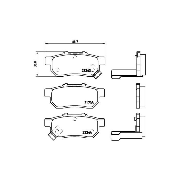 BREMBO Bremsbelagsatz, Scheibenbremse P28025
