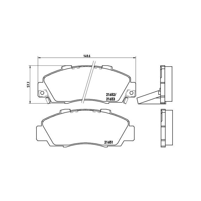 BREMBO Bremsbelagsatz, Scheibenbremse P28026
