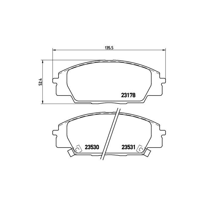 BREMBO Bremsbelagsatz, Scheibenbremse P28032