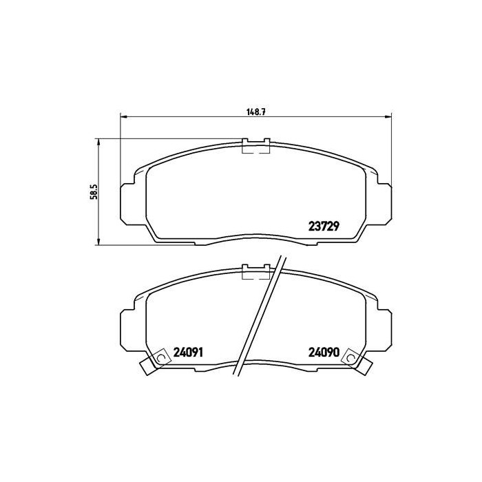 BREMBO Bremsbelagsatz, Scheibenbremse P28034