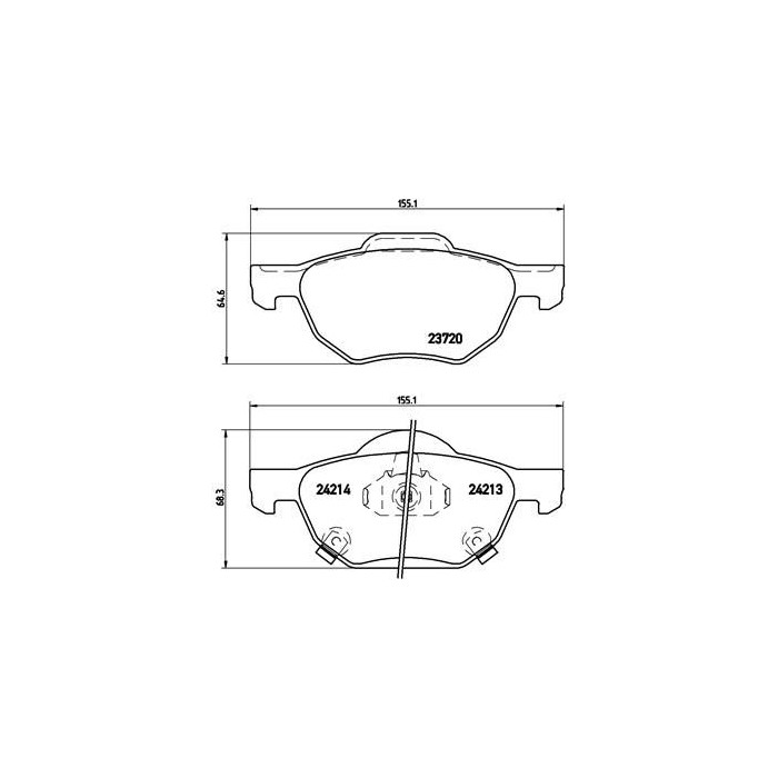 BREMBO BREMSBELÄGE, RICHTUNGSGEBUNDEN Bremsbelagsatz, Scheibenbremse P28036