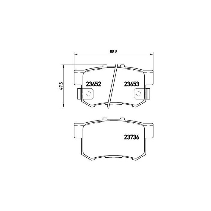 BREMBO Bremsbelagsatz, Scheibenbremse P28039