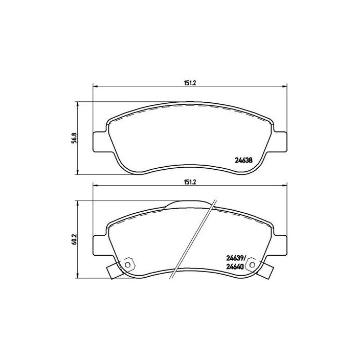 BREMBO Bremsbelagsatz, Scheibenbremse P28045