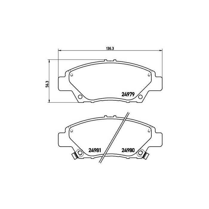 BREMBO Bremsbelagsatz, Scheibenbremse P28050