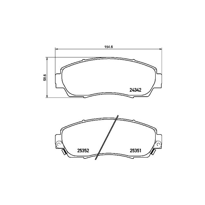 BREMBO Bremsbelagsatz, Scheibenbremse P28068