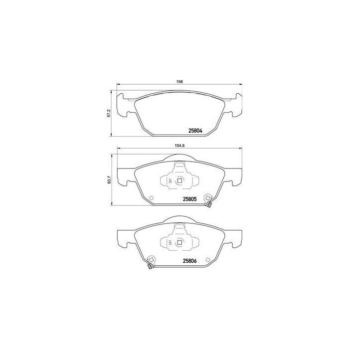 BREMBO Bremsbelagsatz, Scheibenbremse P28076