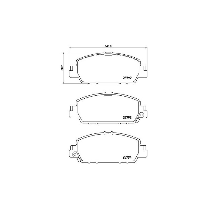 BREMBO Bremsbelagsatz, Scheibenbremse P28077