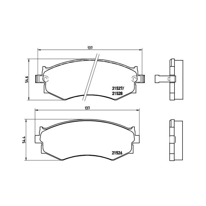 BREMBO Bremsbelagsatz, Scheibenbremse P30002