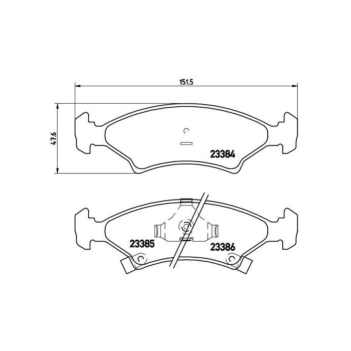 BREMBO Bremsbelagsatz, Scheibenbremse P30009