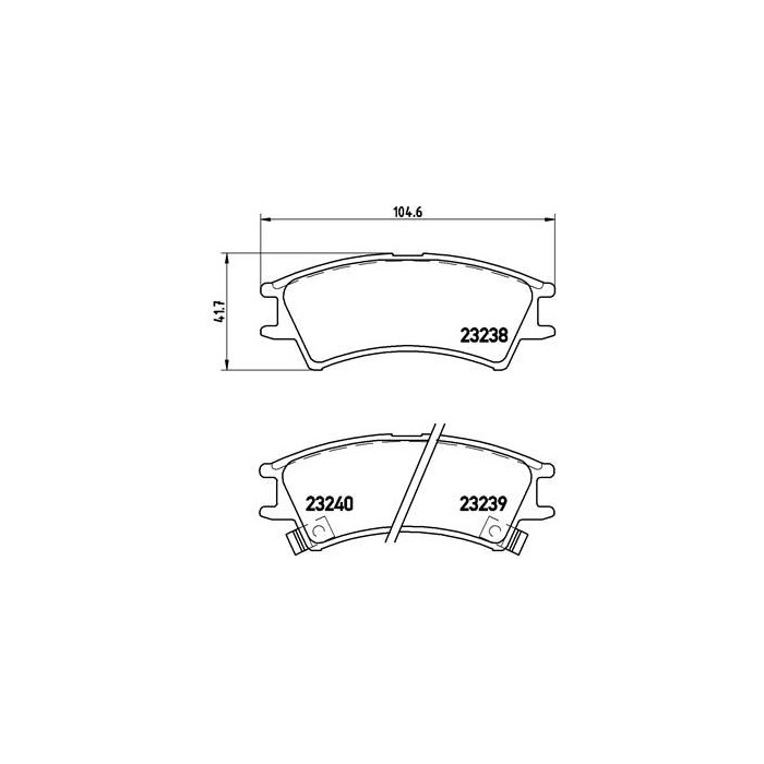 BREMBO Bremsbelagsatz, Scheibenbremse P30011