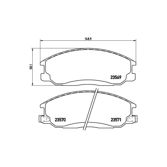 BREMBO Bremsbelagsatz, Scheibenbremse P30013