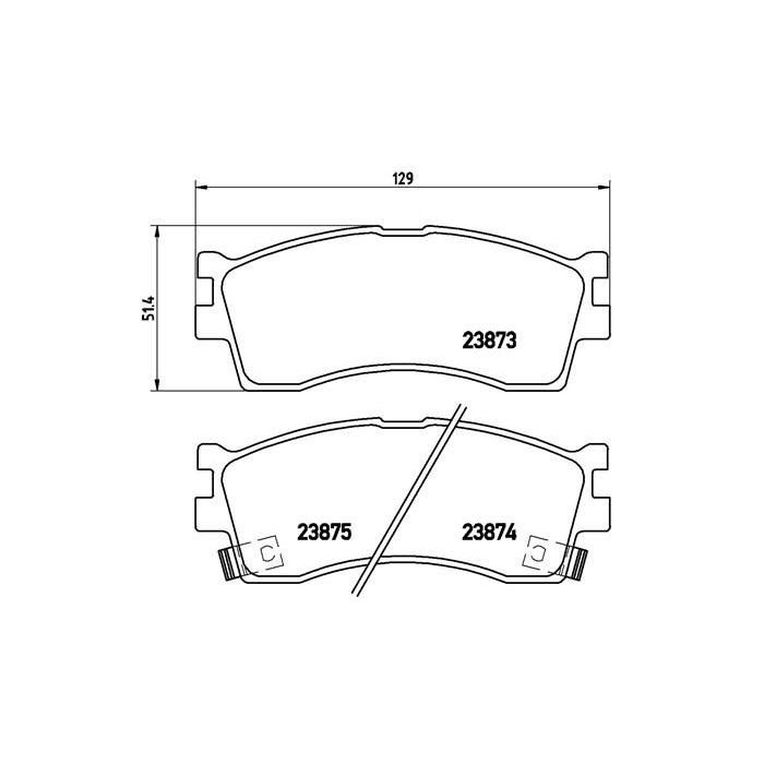 BREMBO Bremsbelagsatz, Scheibenbremse P30016