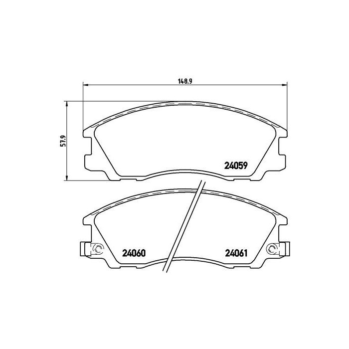 BREMBO Bremsbelagsatz, Scheibenbremse P30017