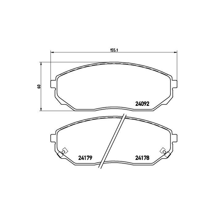 BREMBO Bremsbelagsatz, Scheibenbremse P30019