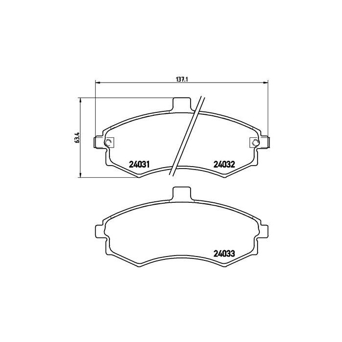 BREMBO Bremsbelagsatz, Scheibenbremse P30020