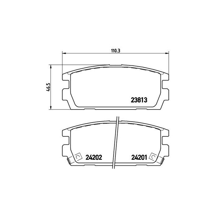 BREMBO Bremsbelagsatz, Scheibenbremse P30021