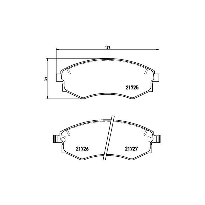 BREMBO Bremsbelagsatz, Scheibenbremse P30022
