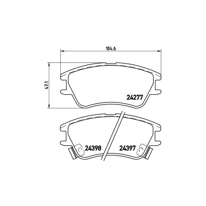 BREMBO Bremsbelagsatz, Scheibenbremse P30027