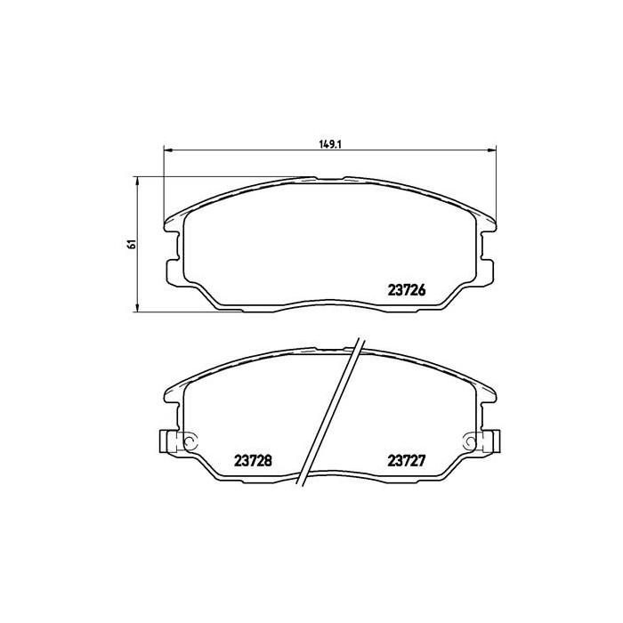 BREMBO Bremsbelagsatz, Scheibenbremse P30028