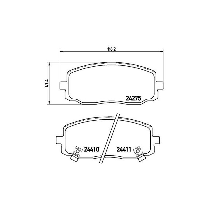 BREMBO Bremsbelagsatz, Scheibenbremse P30032