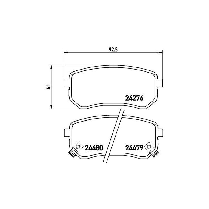 BREMBO Bremsbelagsatz, Scheibenbremse P30033