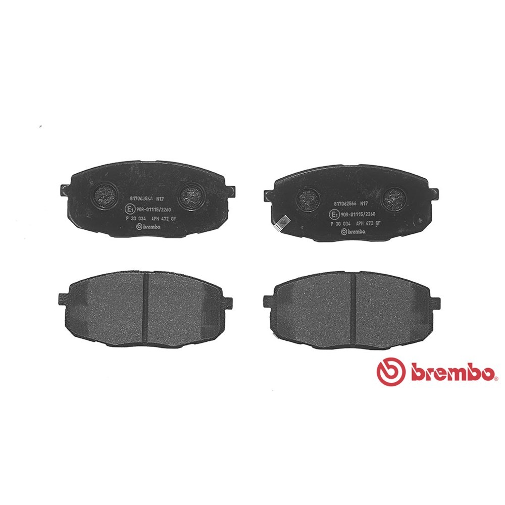 BREMBO Bremsbelagsatz, Scheibenbremse P30034