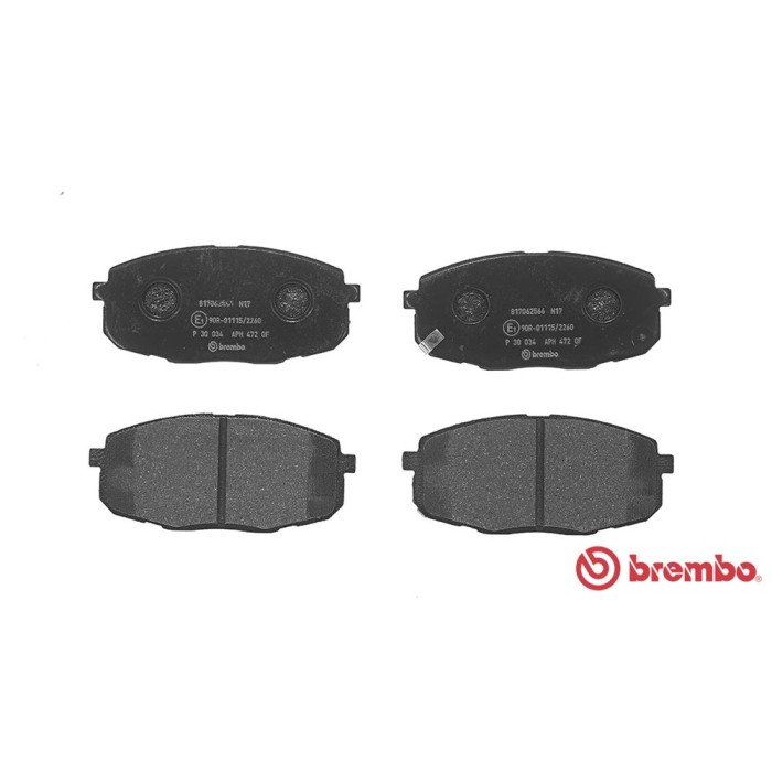 BREMBO Bremsbelagsatz, Scheibenbremse P30034